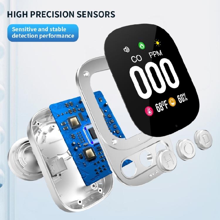 Temperature Humidity CO Detectors for Indoor Home Hotel Wall CO Level Monitors Alarm Carbon Monoxide Detectors