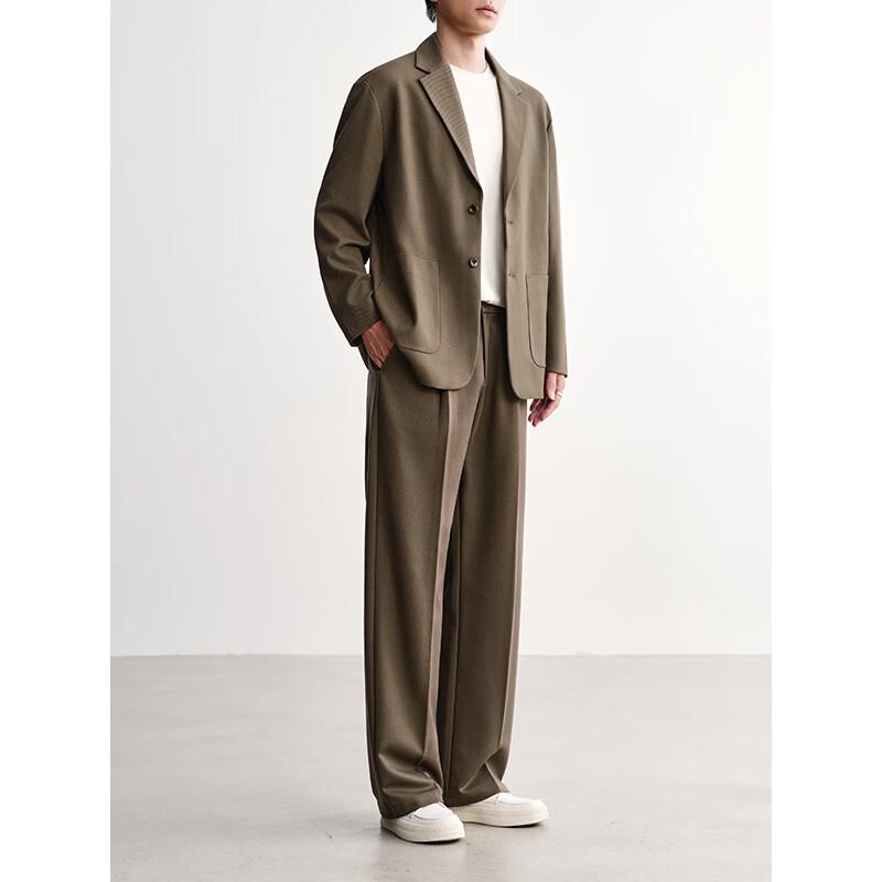 HAUT TON Men's Lyocell Blend Straight Leg Casual Dress Pants