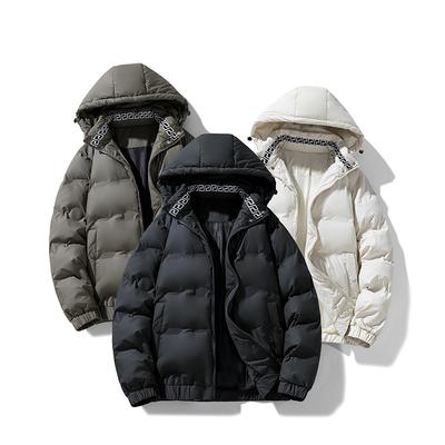 Winter New Men's Cotton Coats, Solid Color Casual Cotton Coats, Loose and Versatile Bread Coats for Men and Women