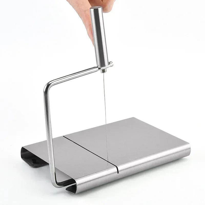 Cheese and Butter Slicers with Wire Stainless Steel Multifunctional Wire Cutter for Butter Ham Foie Gras Block Cutting