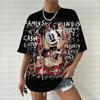 Summer  T Shirt Women  Mickey Mouse Print Female Clothes Top O-neck Ladies  Fashion Streetwear Hip-hop Shirt