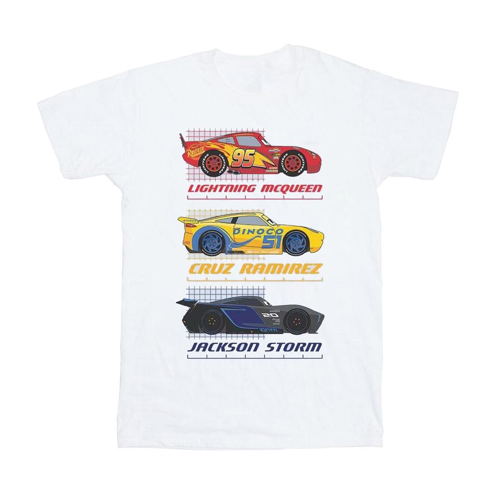 Disney Womens/Ladies Cars Racer Profile Cotton Boyfriend T-Shirt