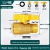 Brass Internal/External Thread Ball Valve, Yellow Handle