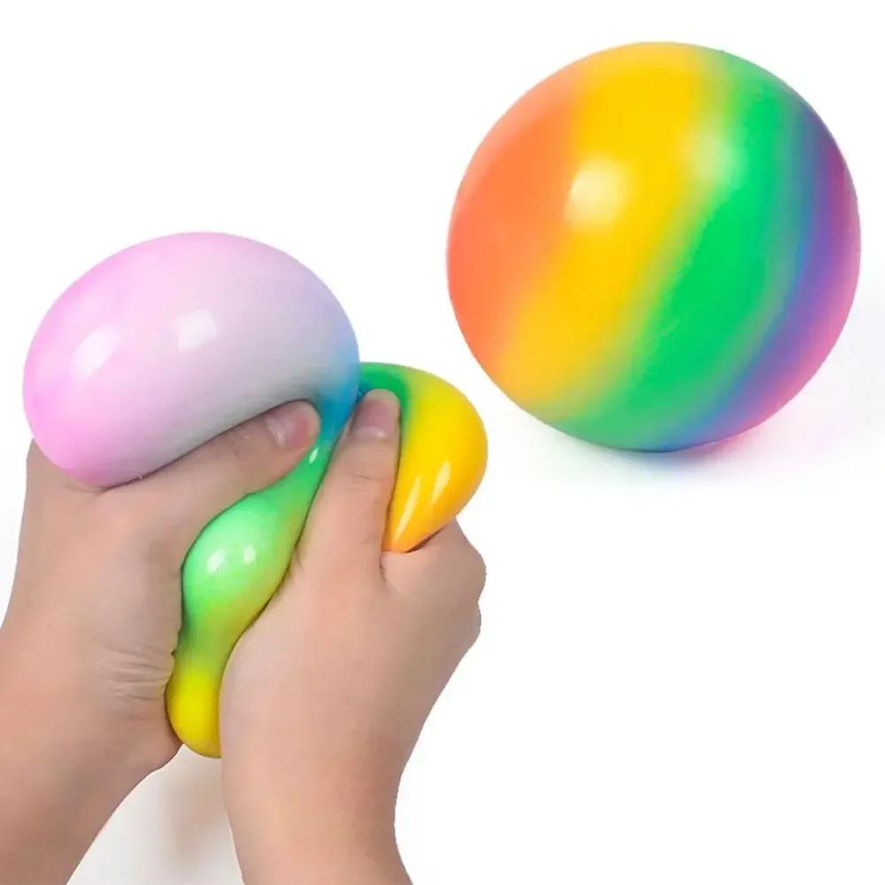 Creative Stress Relief Balls Colorful Squeeze Ball Water Bead Decompression Fidget Toy for Kids Adults Anxiety Autism ADHD