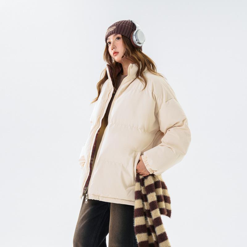 Padded-padded clothes are the same for men and women, winter new loose stand-up collar padded jacket, warm and thickened padded clothes, men's top