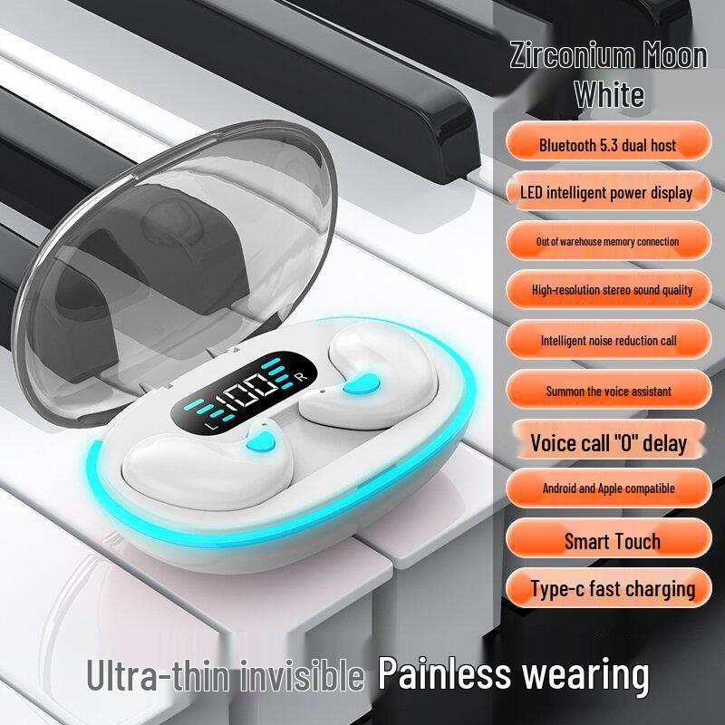 

X55 Наушники с костной проводимостью для сна - Мини с шумоподавлением, Цифровой дисплей, Долгое время работы от аккумулятора, Bluetooth «Макарон»