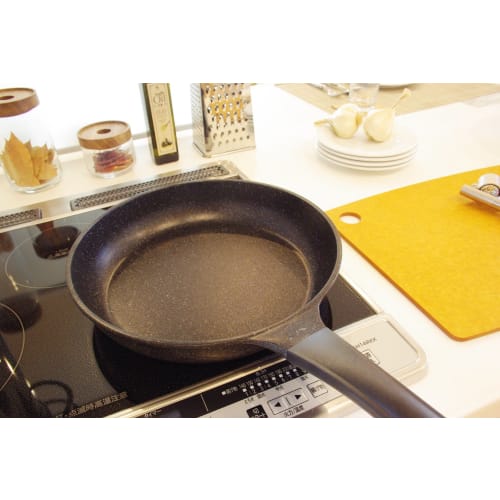 Tafuco Frying Pan, 28cm, Induction Compatible, Diamond Marble Coating, Black, F-7123