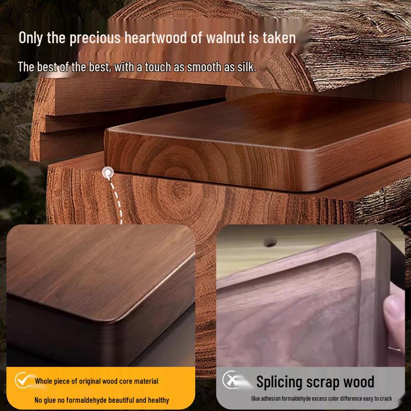 New Nordic Walnut No-Drill Solid Wood Hook for Coats & Kitchen