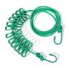 Portable Retractable Clothesline with Multiple Clips Elastic Outdoor Indoor Drying Rope for Travel Camping Laundry Hanging