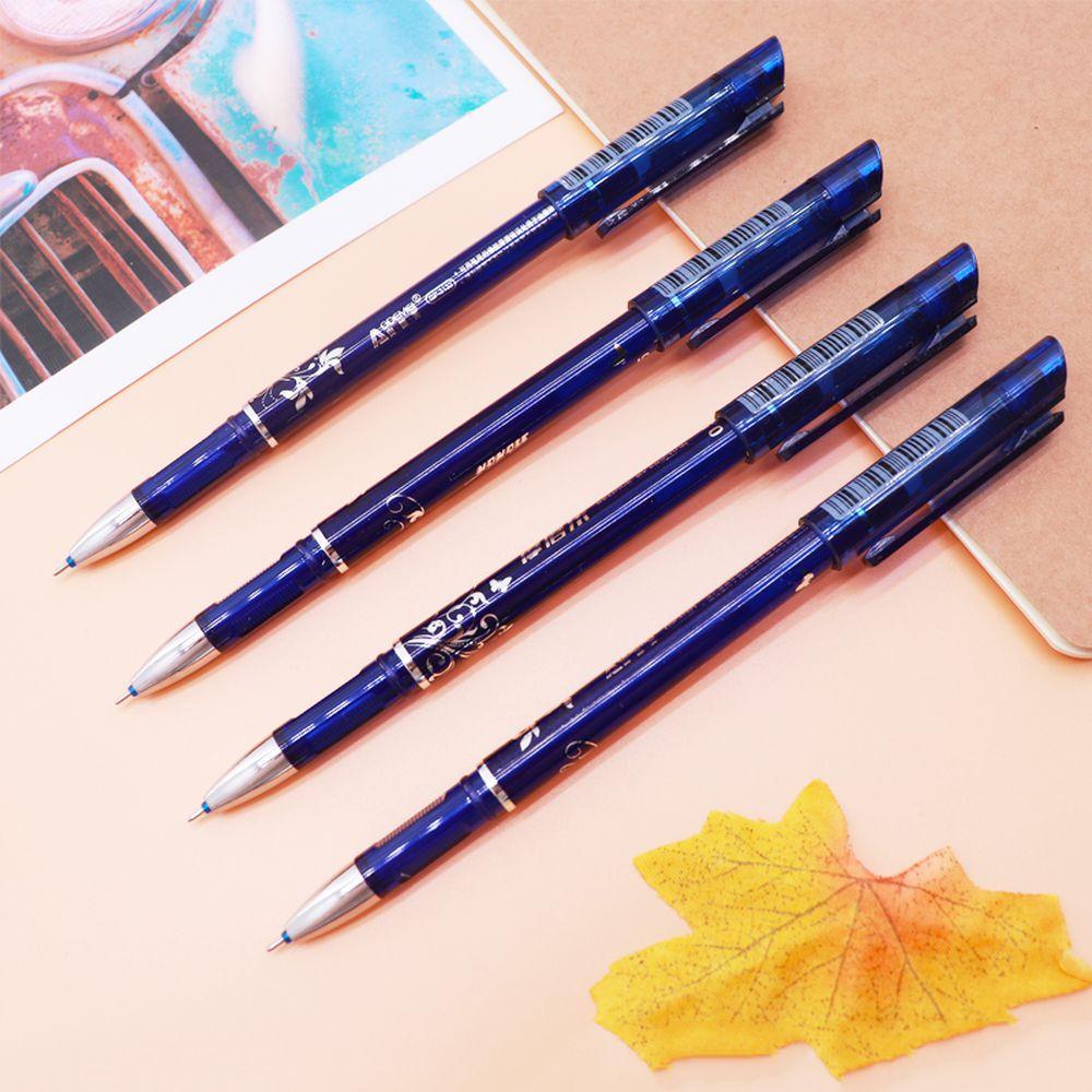 6Pcs Erasable Pen Gel Pen Durable Plastic Ink Blue 0.5mm Useful Student Erasable School Pen Stationery Supplies