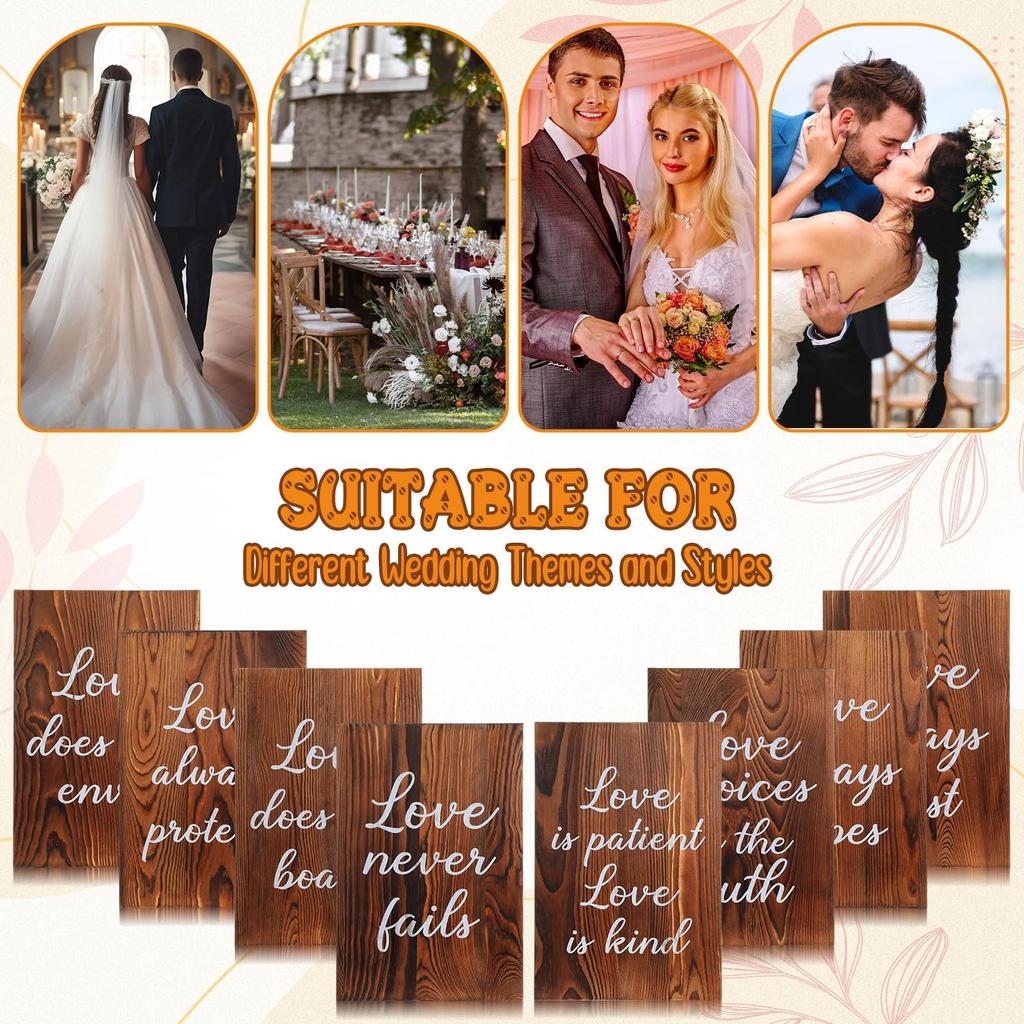 Wood Wedding Signage Bible Verses Wall Decor Gift For Weddings, Anniversaries