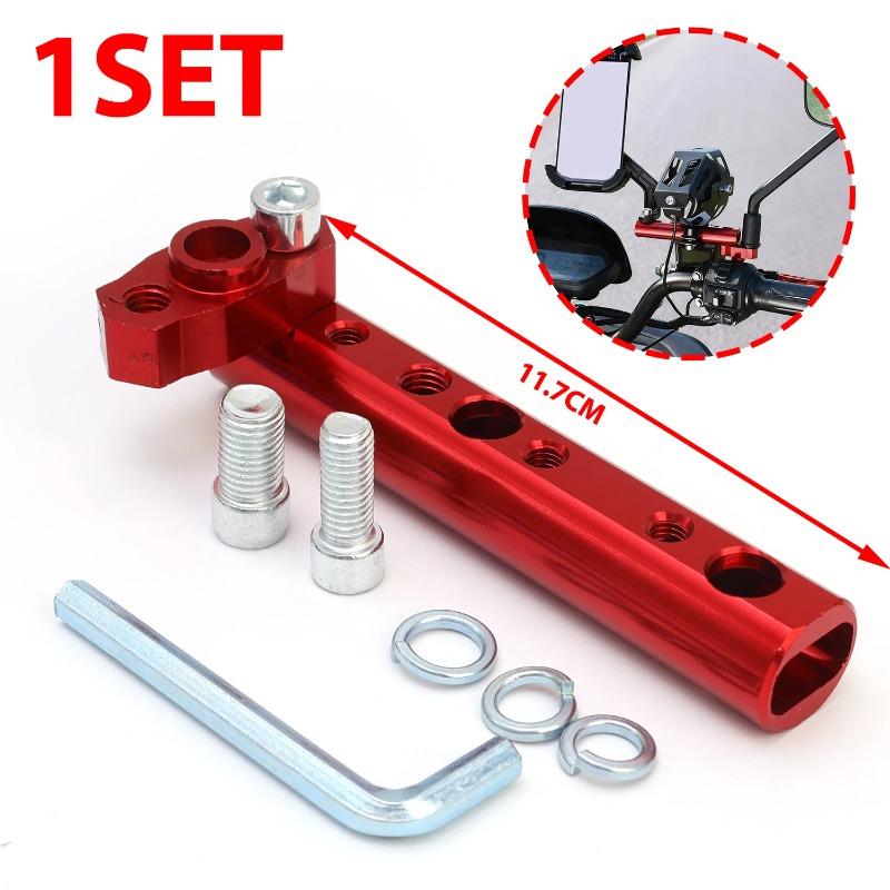 Suporte Extensor Multifuncional de Alumínio para Espelho Retrovisor de Motocicleta, Scooter, ATV, Suporte para Holofote, Suporte para Celular