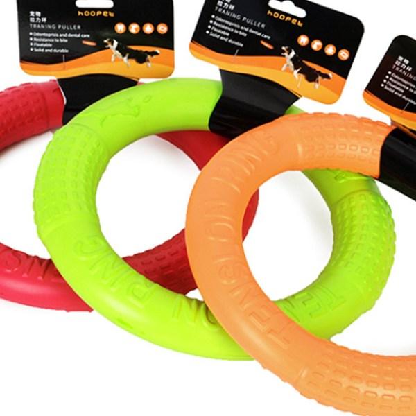 Ding Dong Pet Dog Fluffy Frisbee Ring Toy, Green, 1 Piece