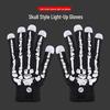 LED Light-Up Knitted Skeleton Gloves - Flashing, Warm, Creative Halloween & Christmas Accessory