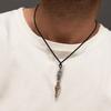 Sturdy Copper Tibetan Buddhist Amulet On Black Cord Necklace With Sacred Significance For Men