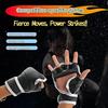 1 Pair of Black Half Finger Boxing Gloves PU Leather Karate Muay Thai Training and Exercise Gloves Children's Boxing Gloves