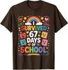 Day Rainbow Teacher I Survived 67 Days of School Unisex T-Shirt