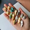 Animal Series Zircon Pendant with Enamel Color Painting, 14K Gold Retention