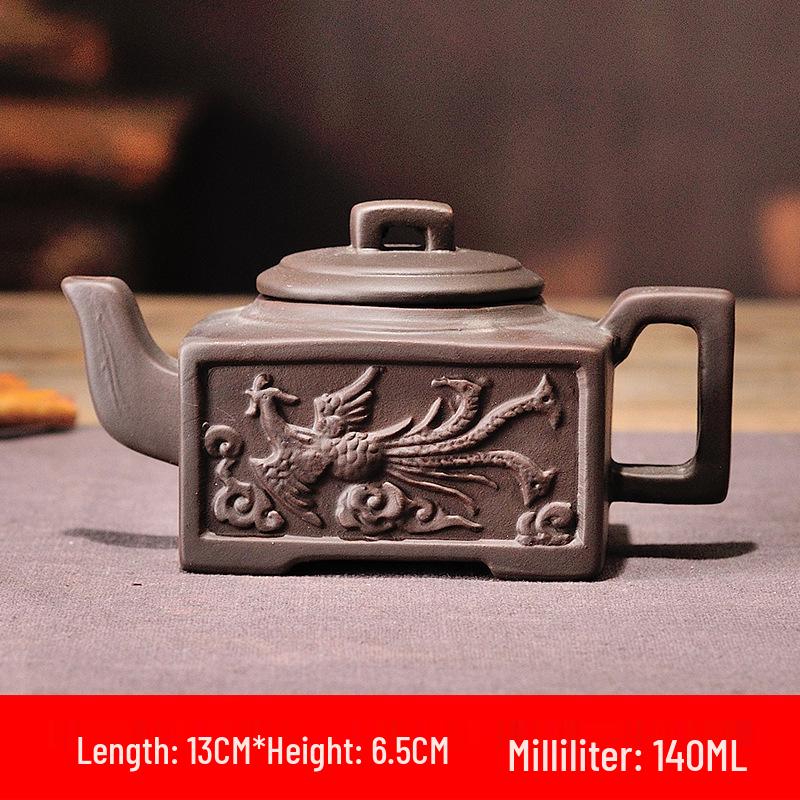 Purple Clay Zhu Ni Ceramic Kung Fu Teapot with Filter - Small Household Tea Maker Set