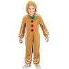 Christmas Gingerbread Man Kids Costume Cosplay Bodysuit Stage Dress Performance