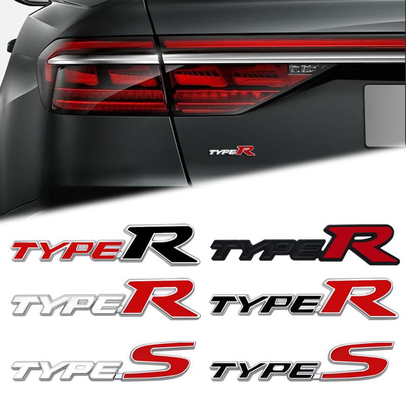 Car Accessories Metal Type S Emblem Rear Trunk Body Typer Badge Sticker For Honda Acura Accord Civic Spirior Odyssey Mugen ED4