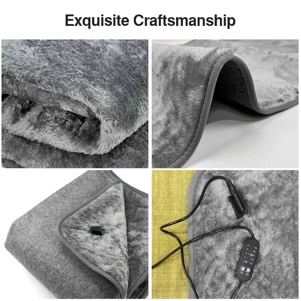 Usb Electric Heating Blanket Warm Heater Fast Safe Plush Winter Warm-Up Adjustable Temperature Timing Heating Pads For Home Room