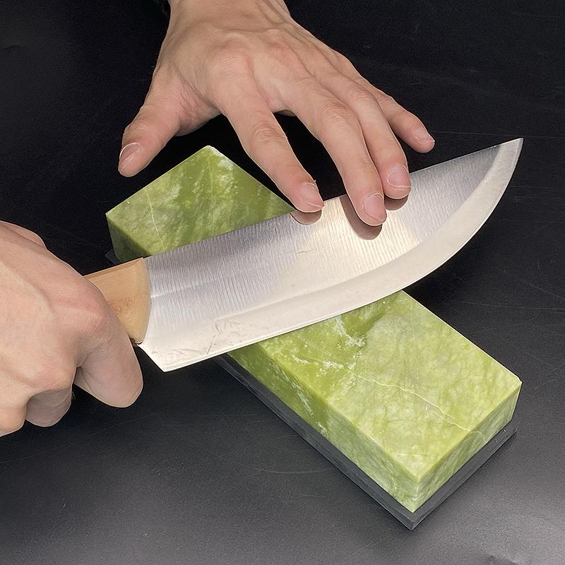 10000 Grit Přírodní zelený achátový ostřící kámen Vodní kámen Jemné broušení Leštění Holicí břitva Kuchyňský nůž Ostřič Honovací nástroj