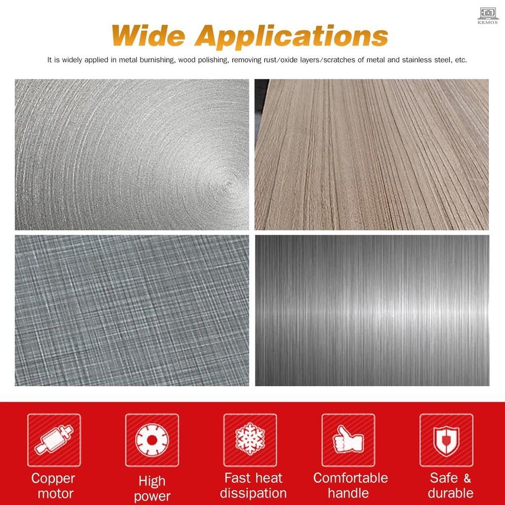 220V 1400W Electric Burnishing Polishing Machine Electric Wire drawing Machine Polisher for Metal Stainless Steel Wood Polishing  Electric Polisher