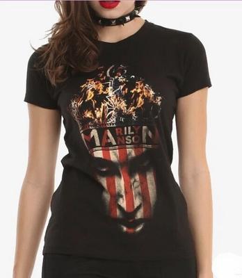 Marilyn Manson CROWN Girls Women's Junior 100% Cotton T-shirt Mens Tees Top NEW Licensed & Official