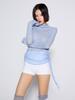 CONY Shirred Tencel Tee / Sky Blue