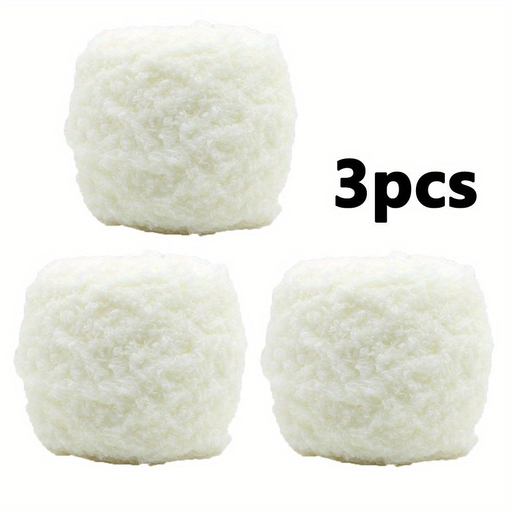 3pcs Soft & Chunky Fluffy Chenille Knit Yarn Perfect for Knitting Crocheting Cozy Blankets Hats & Sweaters Ideal for Crafting Projects
