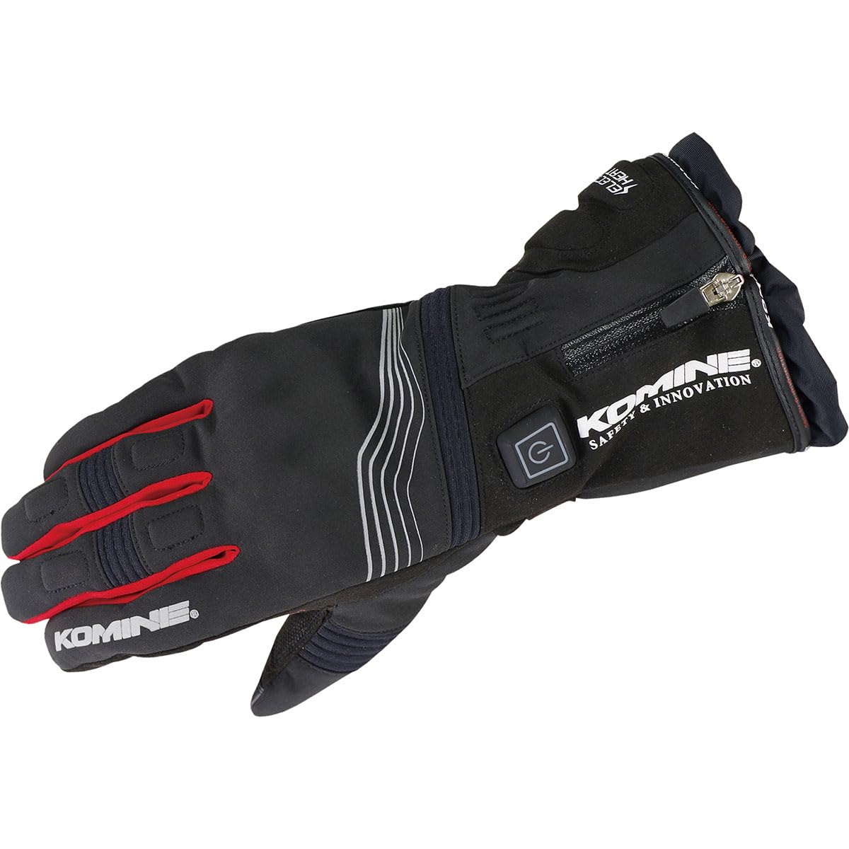 

KOMINE Protect Electric Motorcycle Carbon Stretch Electric for and Spring Gloves, 12V, Black/Red, XL, EK-201 1128, Waterproof, Cold-Weather, Fiber,