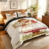 Sarakey Pattern Bedding Quilt Set Quilt Cover Pillowcase Home Birthday Gift(1 * duvet cover + 2 * pillowcase, without core)
