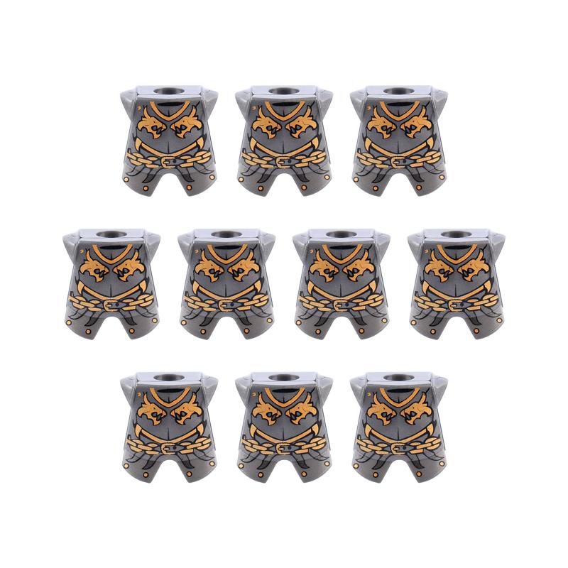 MOC Medieval Military Castle Weapon Roman Knight Helmet Shield Accessories Building Blocks Green Dragon Lion Crusader Bricks Toy