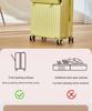 20-Inch Leather Front-Opening Suitcase with Universal Wheels and Combination Lock - Large Capacity for Men and Women