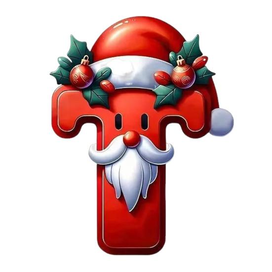 26 Letters Christmas Ornaments Personalized Santa Claus Monogram Initial Letter Xmas Tree Pendant for Tree DIY Craft Home Decor