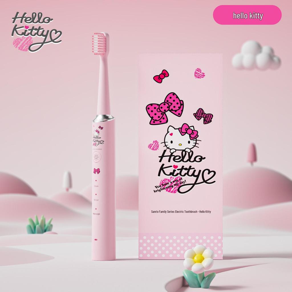 Sanrio Kuromi Wiederaufladbare Elektrische Zahnbürste für Kinder & Erwachsene - Weiche Borsten, Niedliches Design