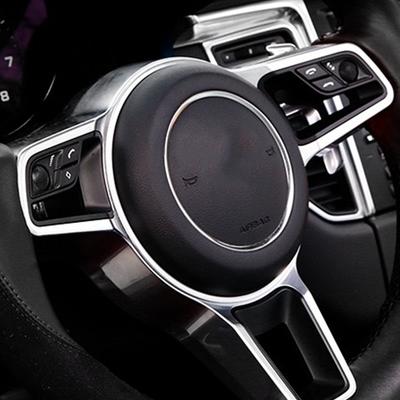 Car Steering Wheel Decoration Ring Sticker Styling For Porsche Cayenne Macan Panamera 718 911 Accessories Interior