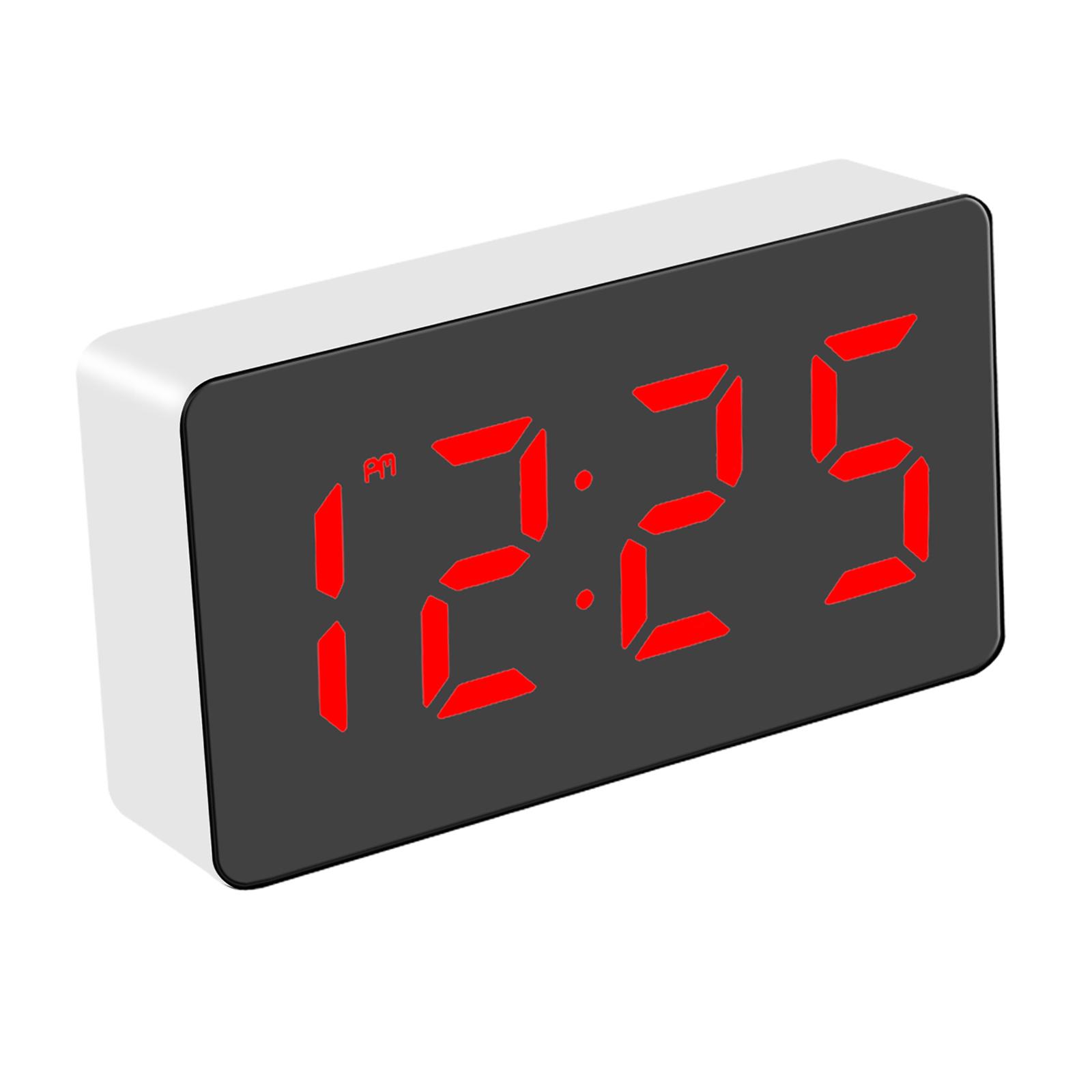 

Multifunctional Clock Rechargeable Mirror Electronic Clock for Room, Bedside, Study, Bedroom, Birthday Gifts червоний