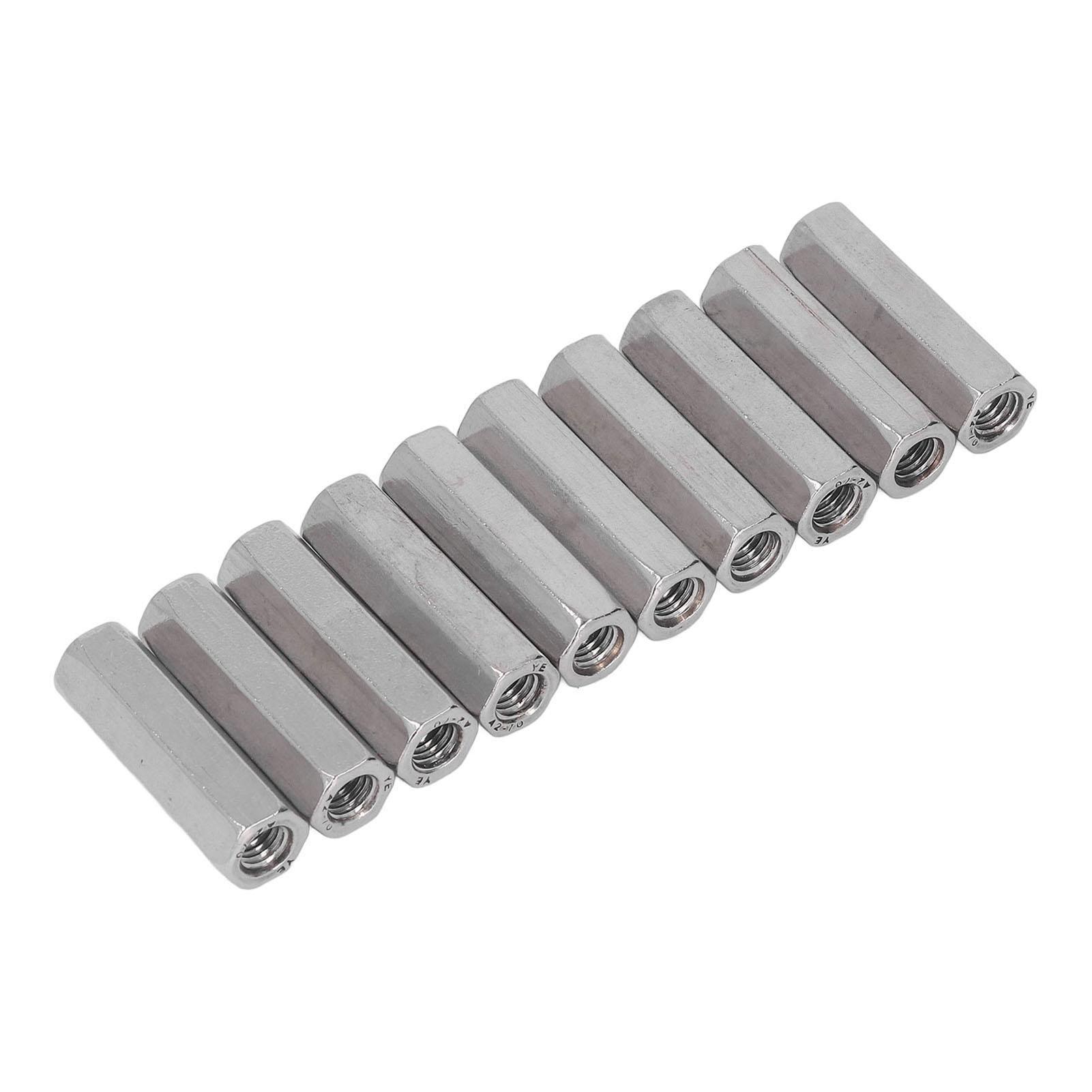 

Набор шестигранных соединительных гаек, 10 шт., соединитель, нержавеющая сталь 304, промышленный крепеж, M8x1.25 13 L45мм