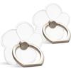 [2 Pack] Transparent Finger Ring Cell Phone Ring Holder Stand,360 Degree Rotation and 180 Degree Adjustable Finger Ring Kickstand with Polished