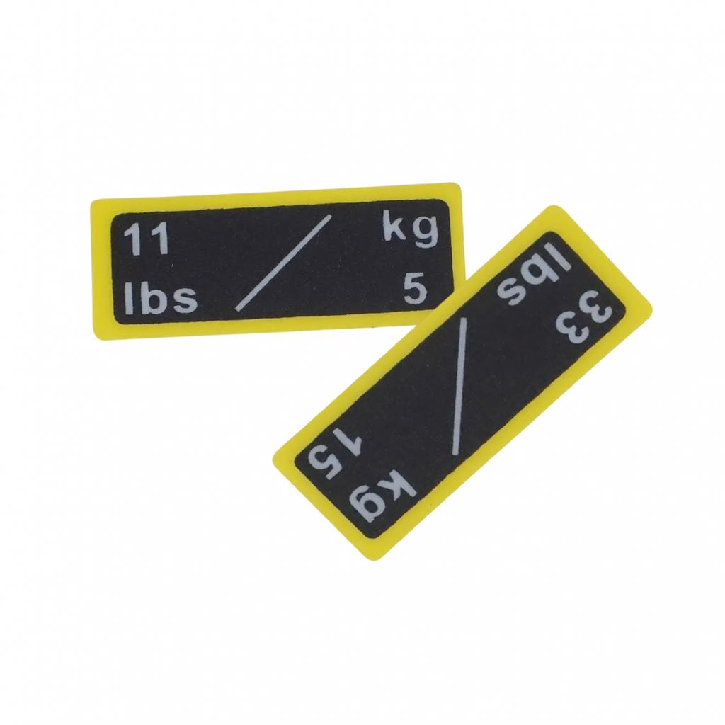 Clear Number Weight Labels for Fitness Gear Easy Application and Removal