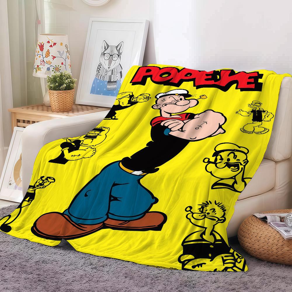 Cartoon cute P-popeyeS Blanket For Sofa Office Bed Plane Travel Sleep Read Relax Camping Soft And Warm