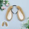Soft Bunny Ears Headband Fur Hair Accessories Boho Plush Headwear  Photo