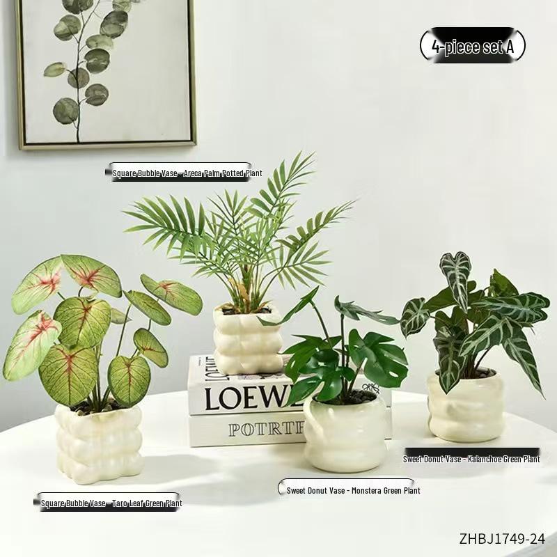 Nordic Green Artificial Potted Plant for Home or Office Decoration