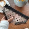 Unique Briefs Shape Cosmetic Bag Lace Heart Mesh Makeup Storage Pouch Y2K Transparent Toiletry Bag Storage for Travel