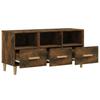 TV Cabinet Smoked Oak 102 x 36 x 50 cm Wood Based Panel
