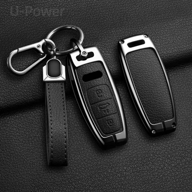 

Чехол для автомобильного ключа в стиле сплава для A3 A4 B9 A6 A7 4K A8 E-tron Q5 Q8 C8 D5 SQ8 Аксессуары