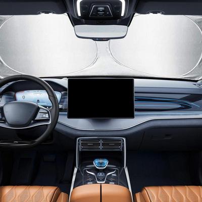 Ön Cam Güneşliği Gümüş Evrensel SUV Ön Arka Cam Güneş Engelleyici Ön Cam Güneşliği Anti UV Araba Camı Güneş Koruyucu