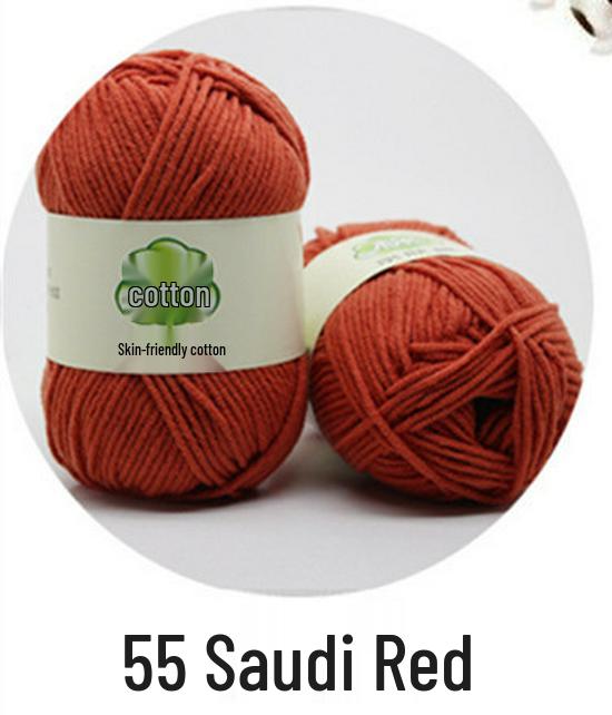 Combed 5-Ply Milk Cotton Yarn for DIY Knitting & Crochet - Medium-Thick Scarf & Blanket Material Pack